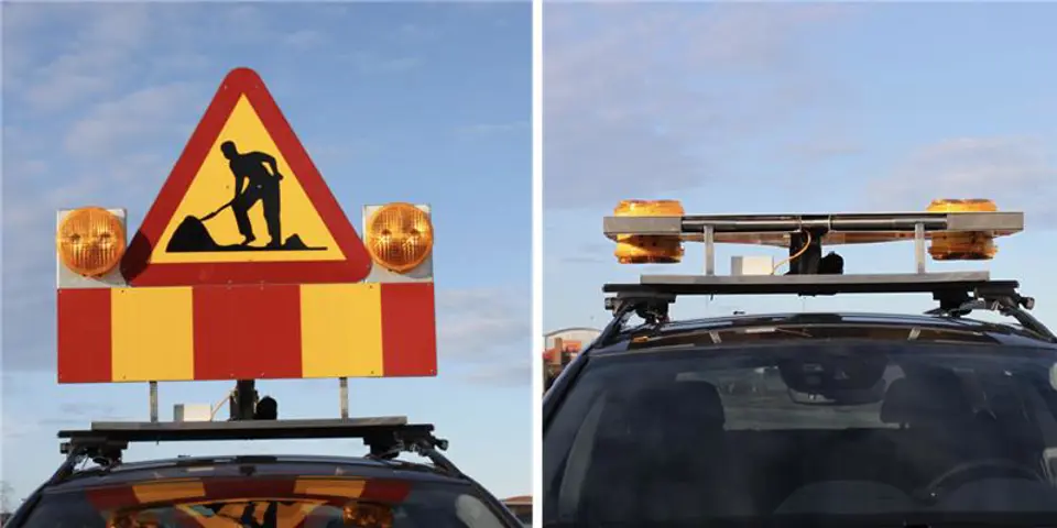 Dubbelsidig takskylt